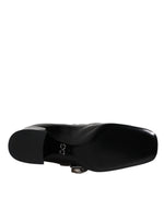 Dolce & Gabbana Black Patent Leather Crystal Mary Jane Pumps Shoes LA12041-35