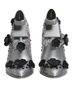 Dolce & Gabbana Clear Floral Crystal CINDERELLA Heels Shoes LA12049-38