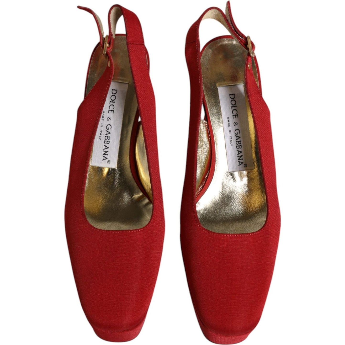 Dolce & Gabbana Red Platform Slingback Heels Sandals Shoes 1728,67345645728,Dolce & Gabbana,EU37.5/US7,Material: Leather,Preowned / Defect,Red,Sandals - Women - Shoes,Shoes,Women,Women - Shoes Dolce & Gabbana LA12056-37.5
