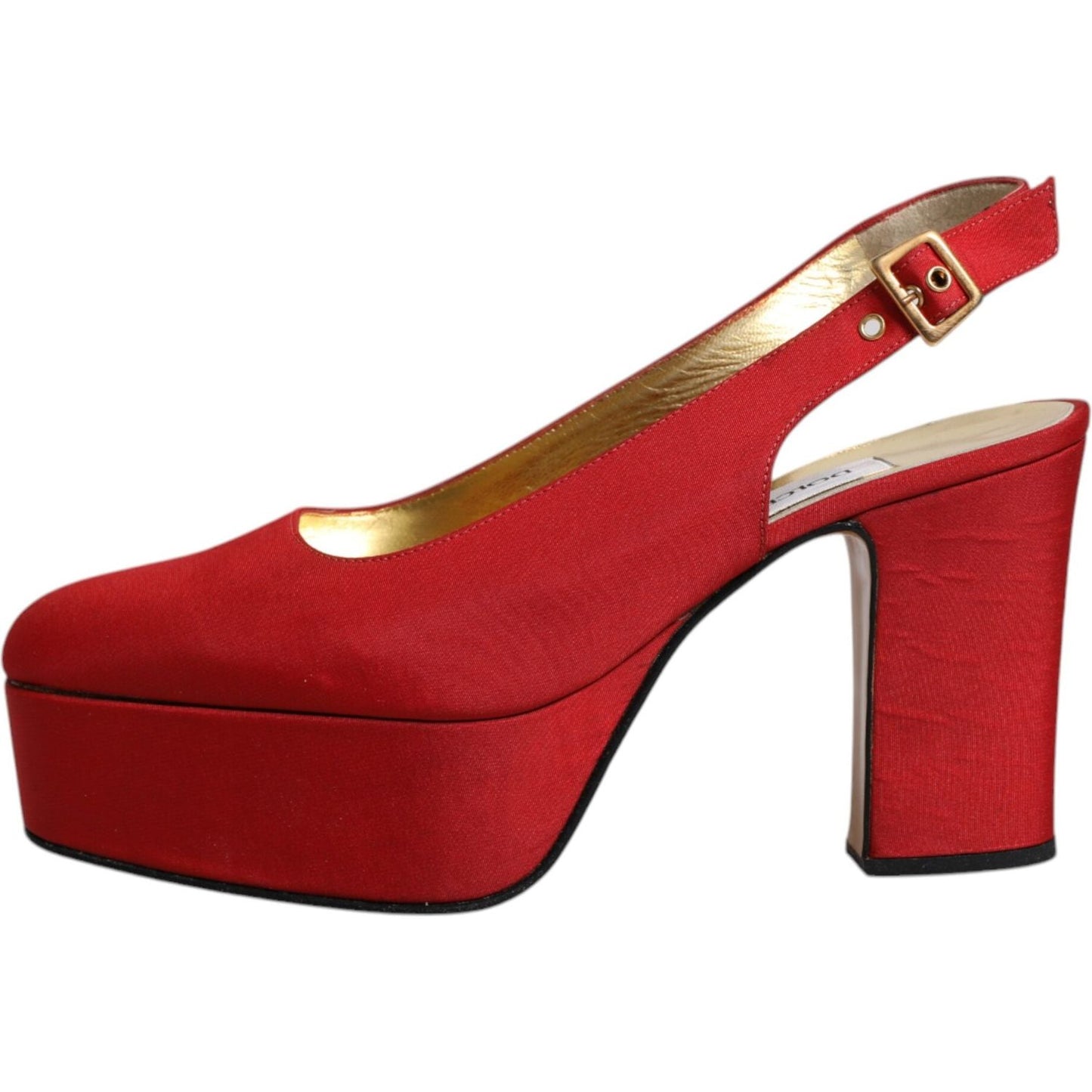 Dolce & Gabbana Red Platform Slingback Heels Sandals Shoes 1728,67345645728,Dolce & Gabbana,EU37.5/US7,Material: Leather,Preowned / Defect,Red,Sandals - Women - Shoes,Shoes,Women,Women - Shoes Dolce & Gabbana LA12056-37.5