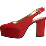 Dolce & Gabbana Red Platform Slingback Heels Sandals Shoes 1728,67345645728,Dolce & Gabbana,EU37.5/US7,Material: Leather,Preowned / Defect,Red,Sandals - Women - Shoes,Shoes,Women,Women - Shoes Dolce & Gabbana LA12056-37.5