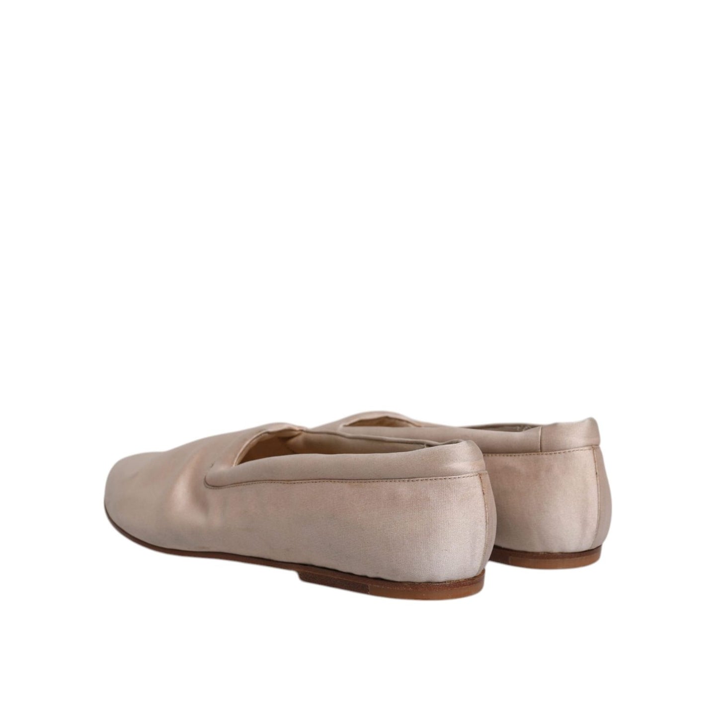 Dolce & Gabbana Beige Fabric Slip On Ballerina Flats Shoes LA12136-39