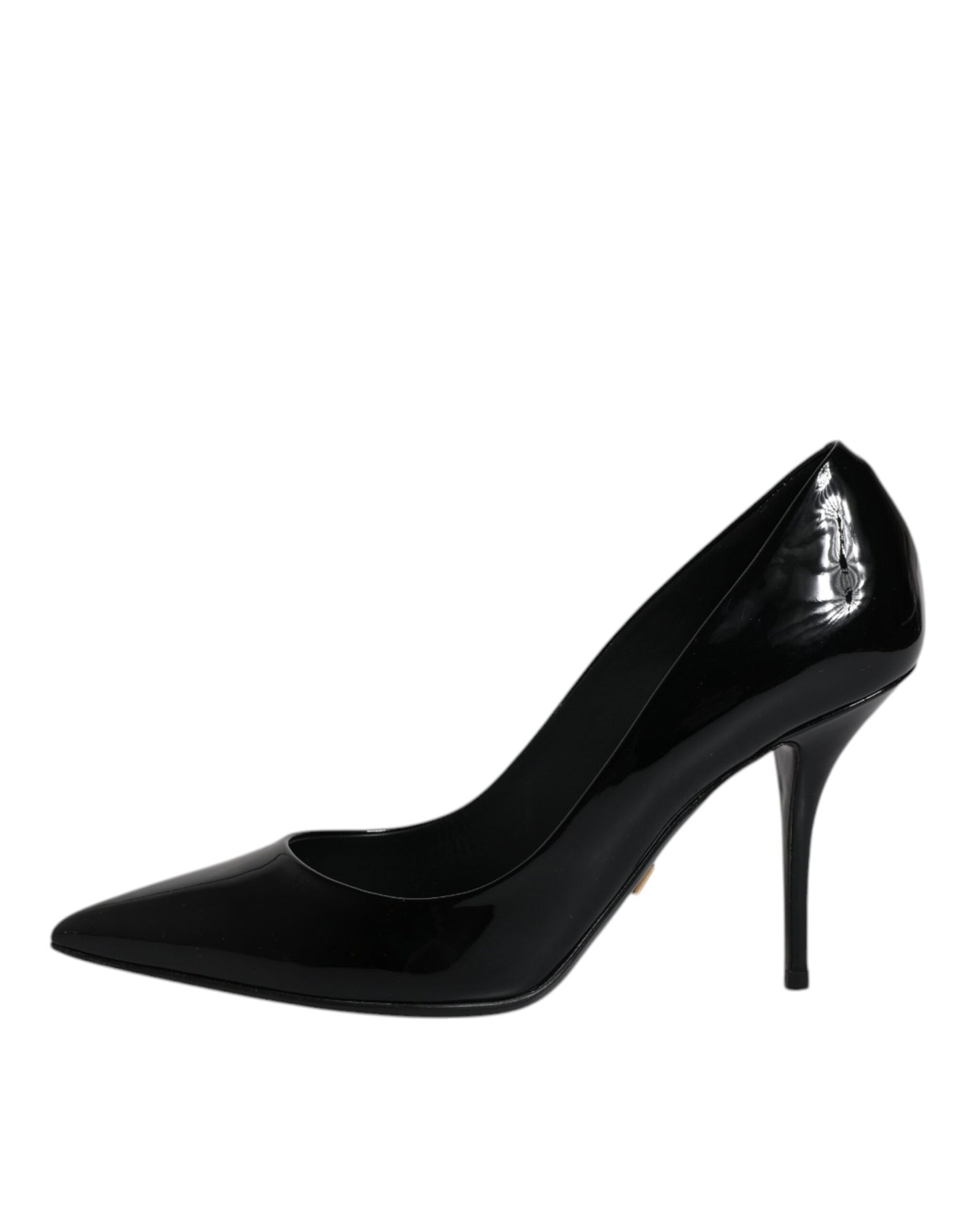 Dolce & Gabbana Black Patent Leather High Heels Pumps Shoes LA12227-37.5