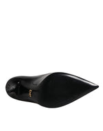 Dolce & Gabbana Black Patent Leather High Heels Pumps Shoes LA12227-37.5