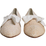 Dolce & Gabbana Beige Ribbon Fabric Ballerina Flats Shoes 1728,67345645728,Beige,Dolce & Gabbana,EU39/US8.5,Flat Shoes - Women - Shoes,Material: Fabric,Preowned / Defect,Shoes,Women,Women - Shoes Dolce & Gabbana LA12231-39