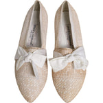 Dolce & Gabbana Beige Ribbon Fabric Ballerina Flats Shoes 1728,67345645728,Beige,Dolce & Gabbana,EU39/US8.5,Flat Shoes - Women - Shoes,Material: Fabric,Preowned / Defect,Shoes,Women,Women - Shoes Dolce & Gabbana LA12231-39