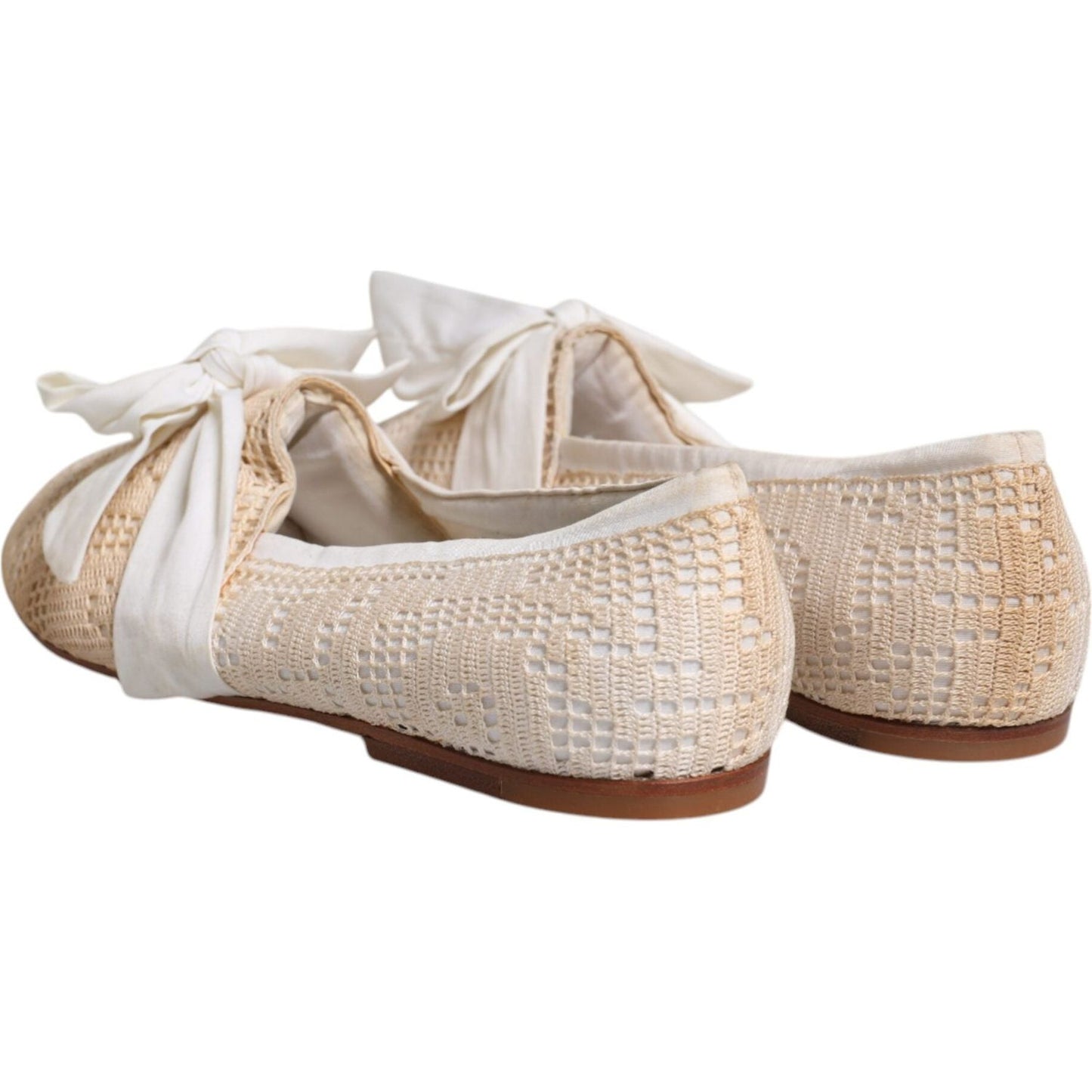 Dolce & Gabbana Beige Ribbon Fabric Ballerina Flats Shoes 1728,67345645728,Beige,Dolce & Gabbana,EU39/US8.5,Flat Shoes - Women - Shoes,Material: Fabric,Preowned / Defect,Shoes,Women,Women - Shoes Dolce & Gabbana LA12231-39