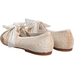 Dolce & Gabbana Beige Ribbon Fabric Ballerina Flats Shoes 1728,67345645728,Beige,Dolce & Gabbana,EU39/US8.5,Flat Shoes - Women - Shoes,Material: Fabric,Preowned / Defect,Shoes,Women,Women - Shoes Dolce & Gabbana LA12231-39