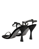Dolce & Gabbana Black Ankle Strap High Heels Sandals Shoes LA12235-40