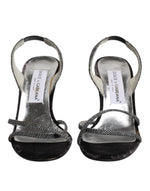 Dolce & Gabbana Black Chevron High Heels Sandals Shoes LA12236-39