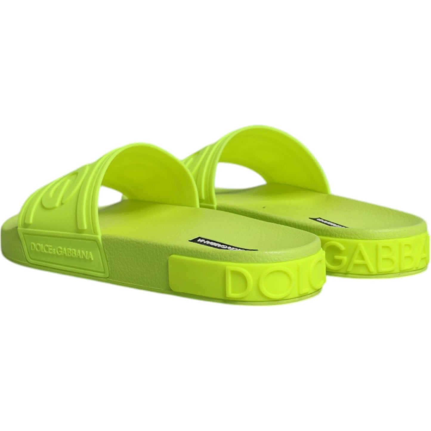 Dolce & Gabbana Green Rubber Slides Sandals Beachwear Shoes 1728,67345645728,Dolce & Gabbana,EU40/US9.5,Flat Shoes - Women - Shoes,Green,Material: 100% Rubber,New with tags,Shoes,Women,Women - Shoes Dolce & Gabbana LA12242-40