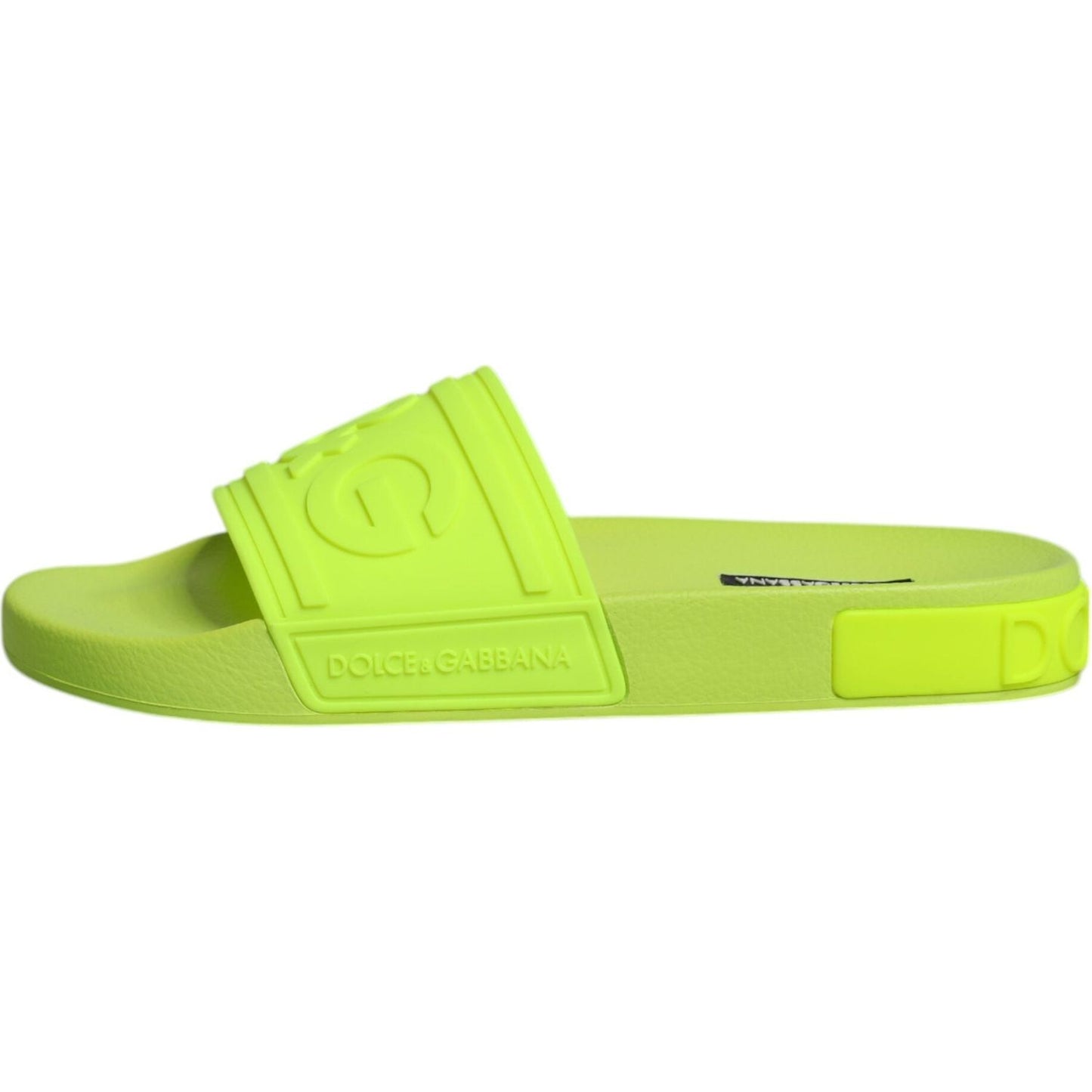 Dolce & Gabbana Green Rubber Slides Sandals Beachwear Shoes 1728,67345645728,Dolce & Gabbana,EU40/US9.5,Flat Shoes - Women - Shoes,Green,Material: 100% Rubber,New with tags,Shoes,Women,Women - Shoes Dolce & Gabbana LA12242-40