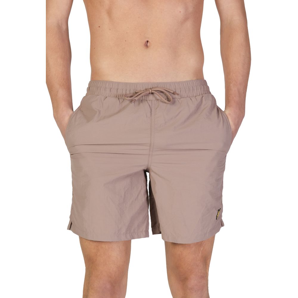 Lyle & Scott Beige Nylon Swim Shorts