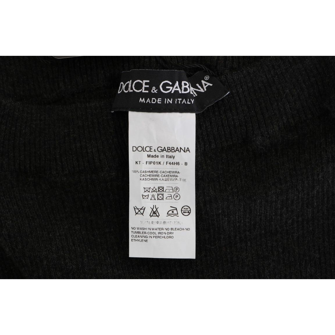 Dolce & Gabbana Elegant Gray Cashmere High Waist Pants Dolce & Gabbana Black