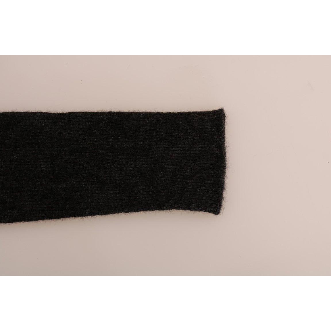 Dolce & Gabbana Elegant Gray Cashmere High Waist Pants Dolce & Gabbana Black