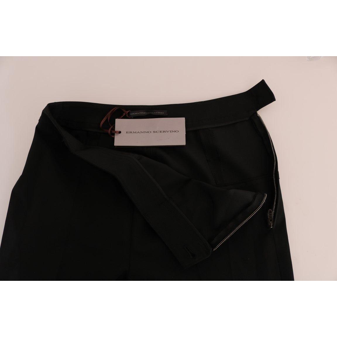 Ermanno Scervino Sleek Black Stirrup Leggings Jeans & Pants Ermanno Scervino Gray