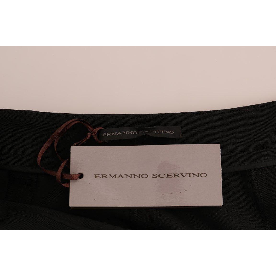 Ermanno Scervino Sleek Black Stirrup Leggings Jeans & Pants Ermanno Scervino Dark Gray