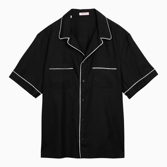 Valentino Black silk bowling shirt Shirts