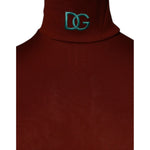 Dolce & Gabbana Red Cotton Turtleneck Men Pullover Sweater