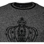 Dolce & Gabbana Gray Crown King Cashmere Pullover Sweater 1728,67345645728,Clothing,Dolce & Gabbana,Gray,IT46 | S,Material: 100% cashmere,Men,Men - Clothing,New with tags,Sweaters - Men - Clothing Dolce & Gabbana TSH87573-46