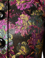 Dolce & Gabbana Multicolor Floral Jacquard Cropped Jacket JKT4101-36