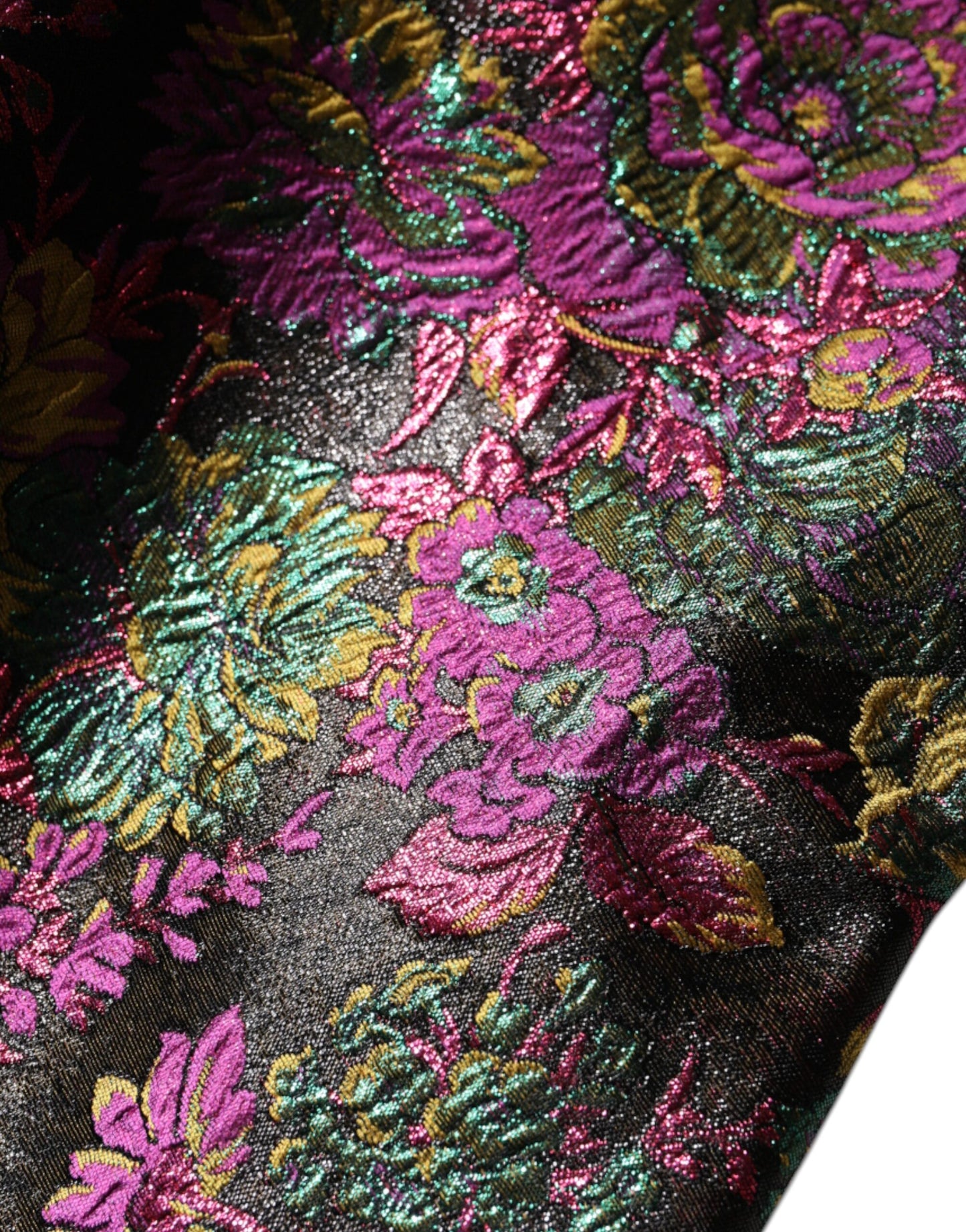 Dolce & Gabbana Multicolor Floral Jacquard Cropped Jacket JKT4101-36