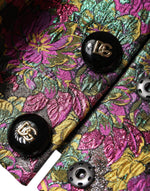 Dolce & Gabbana Multicolor Floral Jacquard Cropped Jacket JKT4101-36