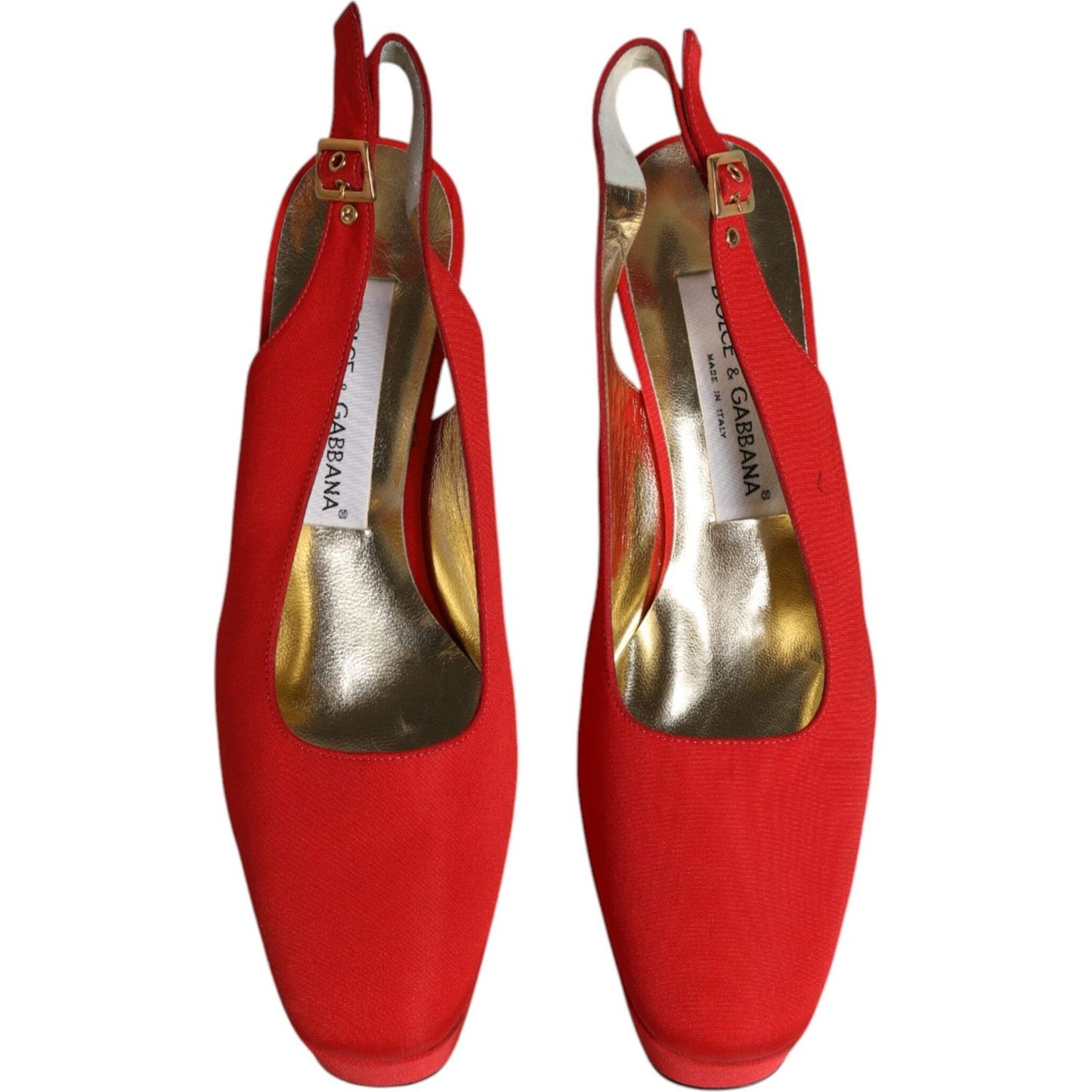 Dolce & Gabbana Red Platform Slingback Heels Sandals Shoes 1728,67345645728,Dolce & Gabbana,EU39.5/US9,Material: Leather,Preowned / Defect,Red,Sandals - Women - Shoes,Shoes,Women,Women - Shoes Dolce & Gabbana LA12219-39.5