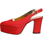 Dolce & Gabbana Red Platform Slingback Heels Sandals Shoes 1728,67345645728,Dolce & Gabbana,EU39.5/US9,Material: Leather,Preowned / Defect,Red,Sandals - Women - Shoes,Shoes,Women,Women - Shoes Dolce & Gabbana LA12219-39.5