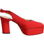 Dolce & Gabbana Red Platform Slingback Heels Sandals Shoes 1728,67345645728,Dolce & Gabbana,EU39.5/US9,Material: Leather,Preowned / Defect,Red,Sandals - Women - Shoes,Shoes,Women,Women - Shoes Dolce & Gabbana LA12219-39.5