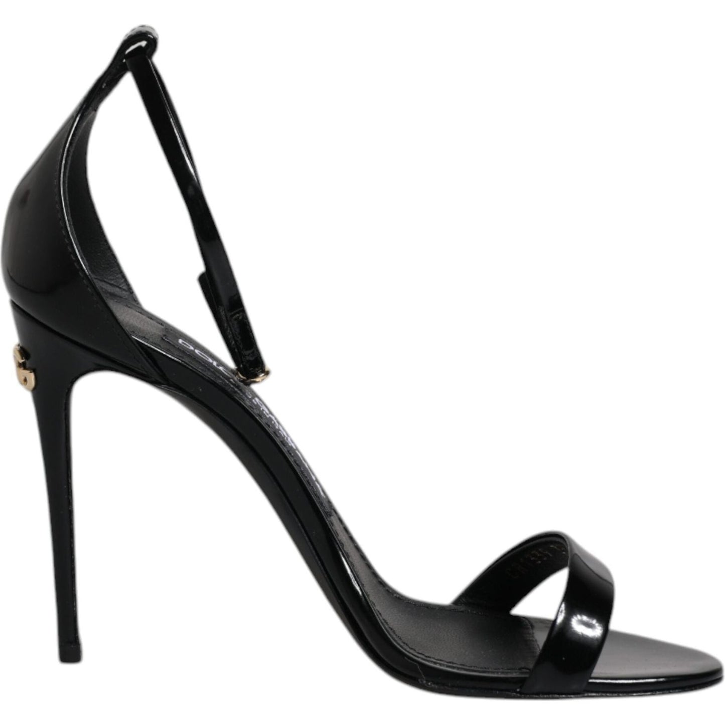Dolce & Gabbana Black KEIRA Heels Ankle Strap Sandals Shoes LA12267-35.5