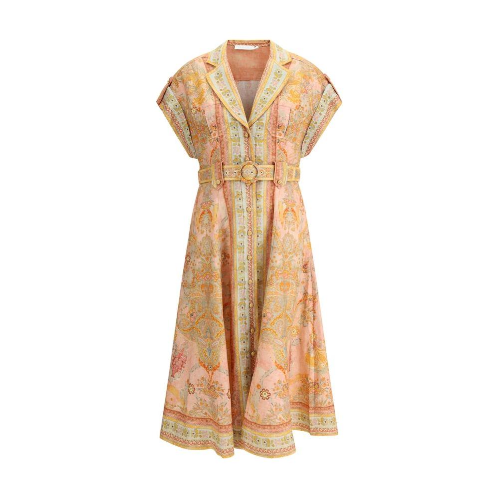 Zimmermann Acacia Midi Dress Zimmermann Tan