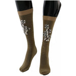 Dolce & Gabbana Gold Stretch Floral Clear Crystal Stocking Socks 1728,20% Metal,23% Polyester,5% Elastane,67345645728,Accessories,Dolce & Gabbana,Gold,M,Material: 52% Nylon,New with tags,Other - Women - Accessories,S,Women,Women - Accessories Dolce & Gabb