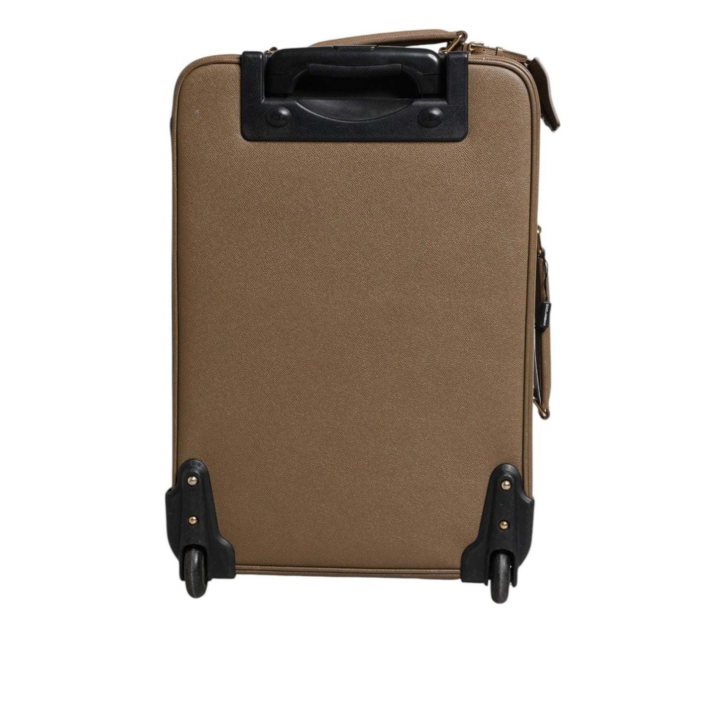 Dolce & Gabbana Fuchsia Khaki Leather Trolley Travel Wheel Suitcase Bag