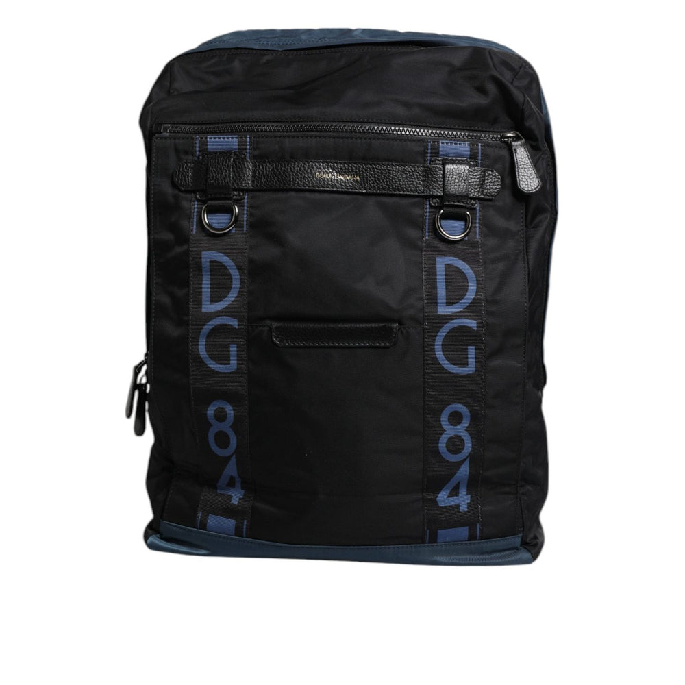 Dolce & Gabbana Black Nylon DG Logo School Backpack Bag BAG4140