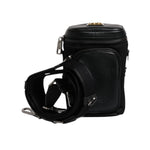 Dolce & Gabbana Black Leather Logo Purse Crossbody Camera Bag BAG4166