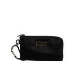 Dolce & Gabbana Black Nylon Logo Plaque Keyring Pouch Clutch Bag BAG4185