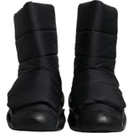 Dolce & Gabbana Black Slip On Wave Quilted Sneakers Shoes MV6675-44