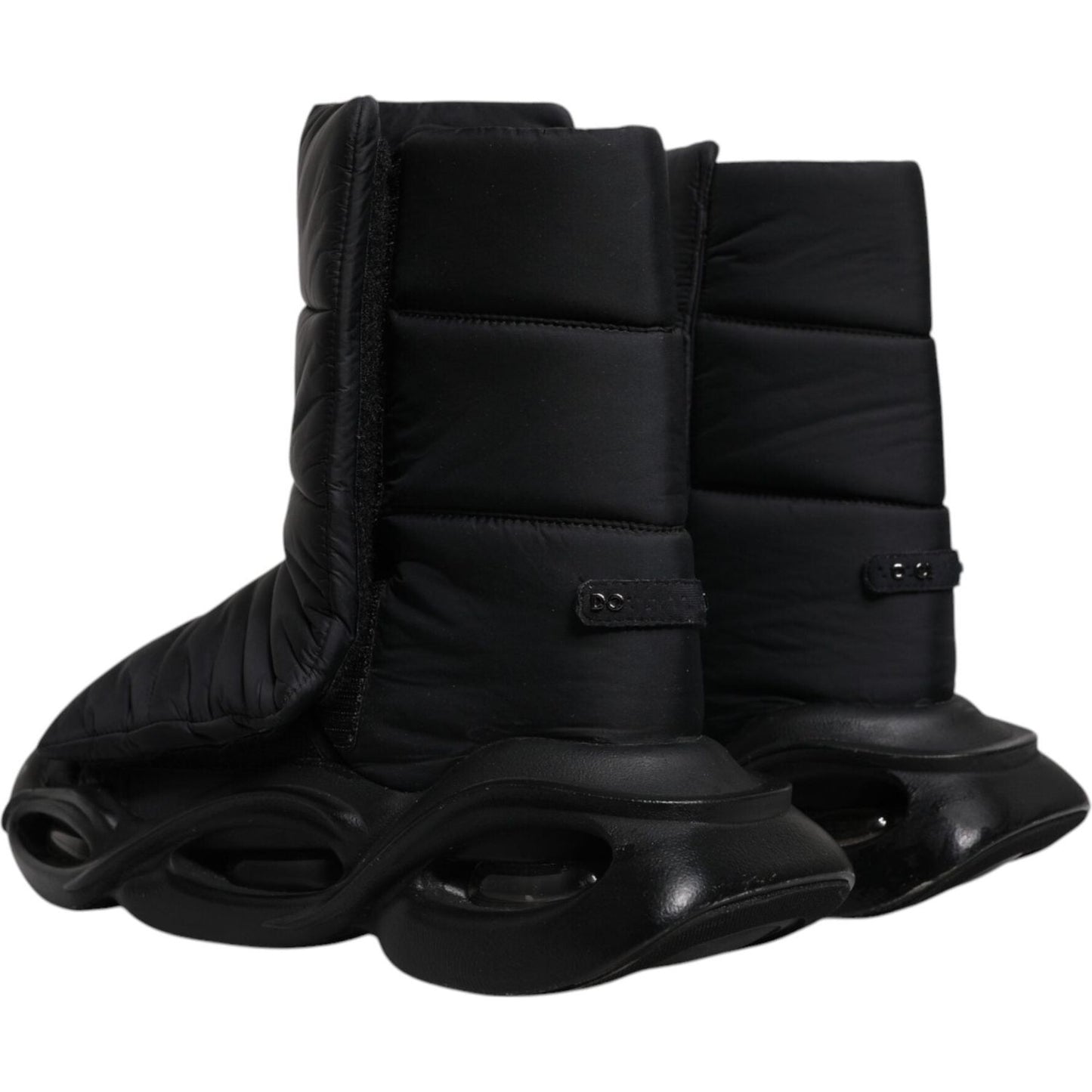 Dolce & Gabbana Black Slip On Wave Quilted Sneakers Shoes MV6675-44