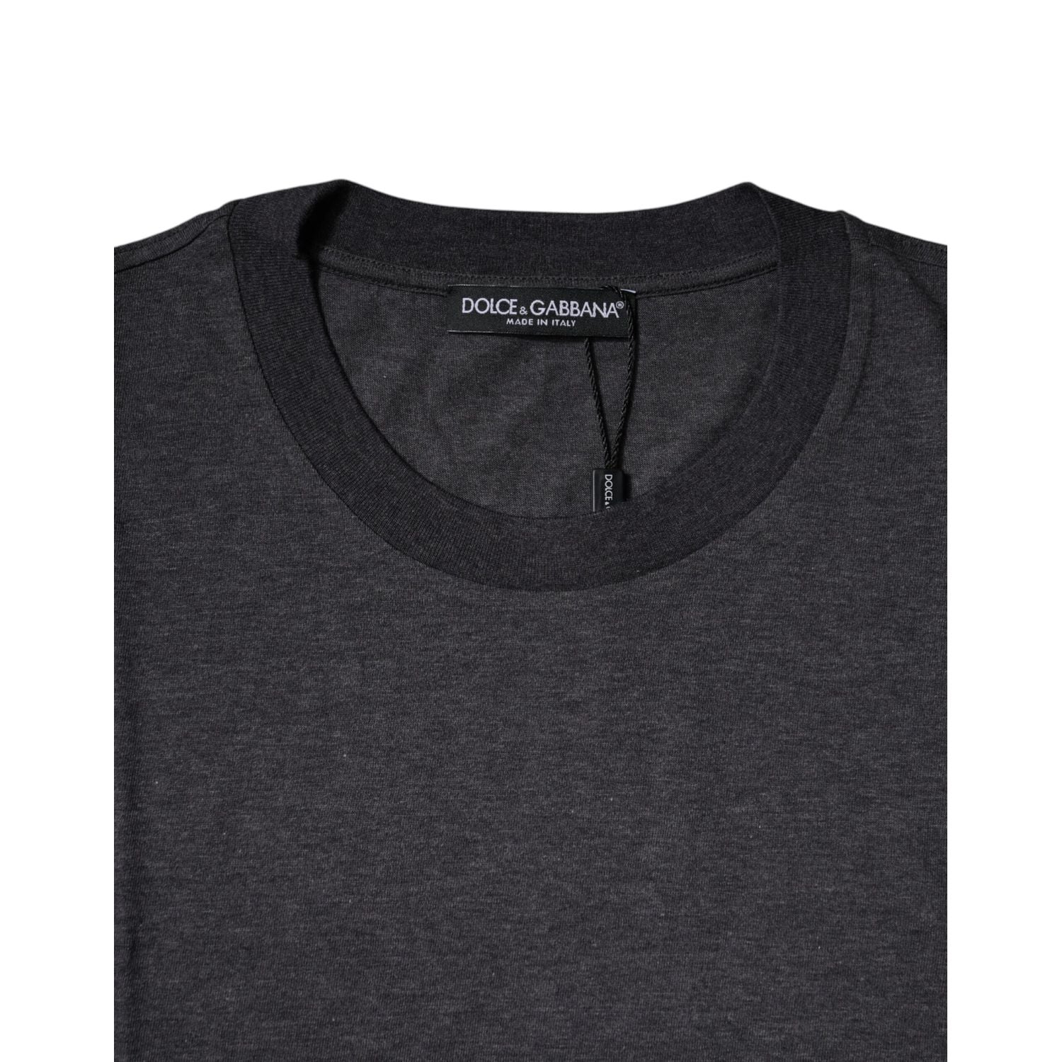 Dolce & Gabbana Dark Gray Crew Neck Short Sleeves T-shirt