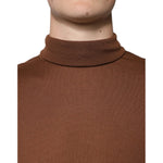 Dolce & Gabbana Brown Cashmere Turtleneck Pullover Sweater 1728,67345645728,Bronze,Clothing,Dolce & Gabbana,IT48 | M,Material: 100% cashmere,Men,Men - Clothing,Preowned / Defect,Sweaters - Men - Clothing Dolce & Gabbana TSH86925-48
