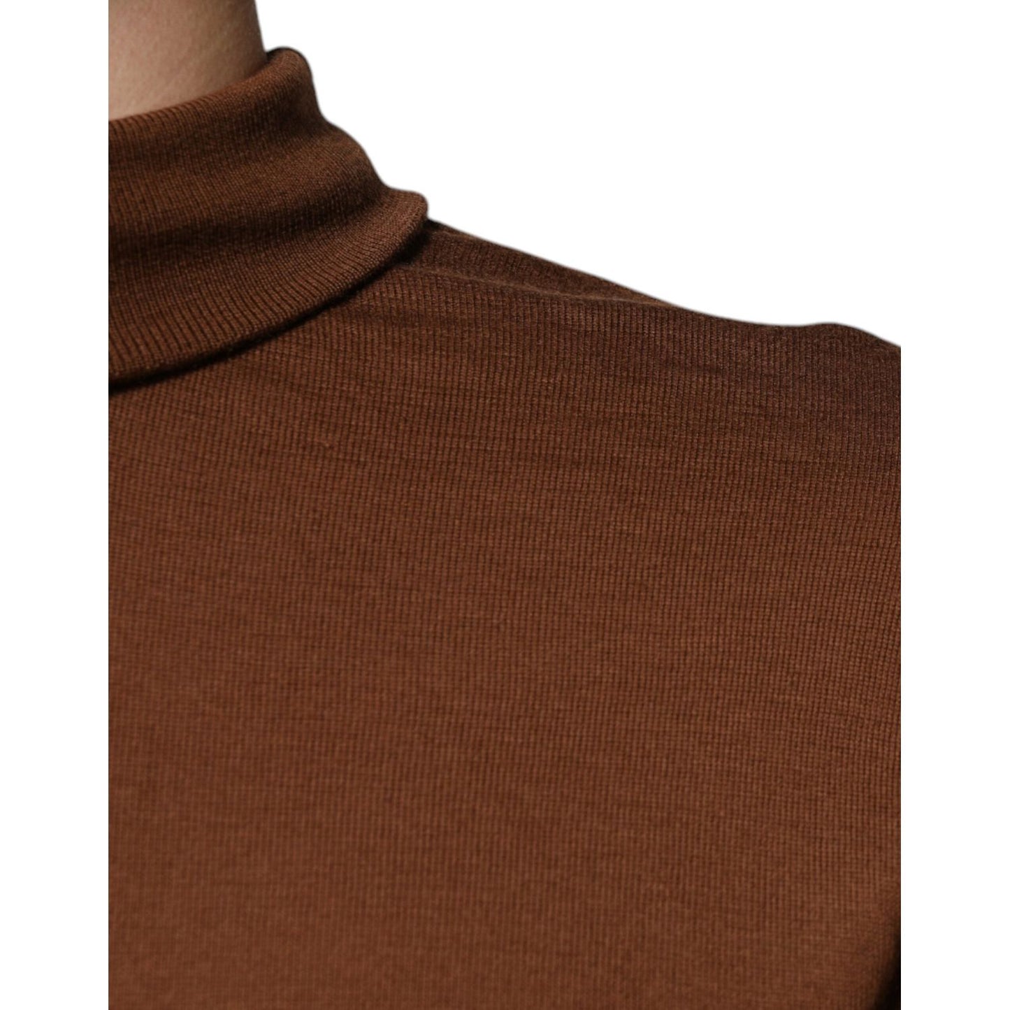 Dolce & Gabbana Brown Cashmere Turtleneck Pullover Sweater 1728,67345645728,Bronze,Clothing,Dolce & Gabbana,IT48 | M,Material: 100% cashmere,Men,Men - Clothing,Preowned / Defect,Sweaters - Men - Clothing Dolce & Gabbana TSH86925-48