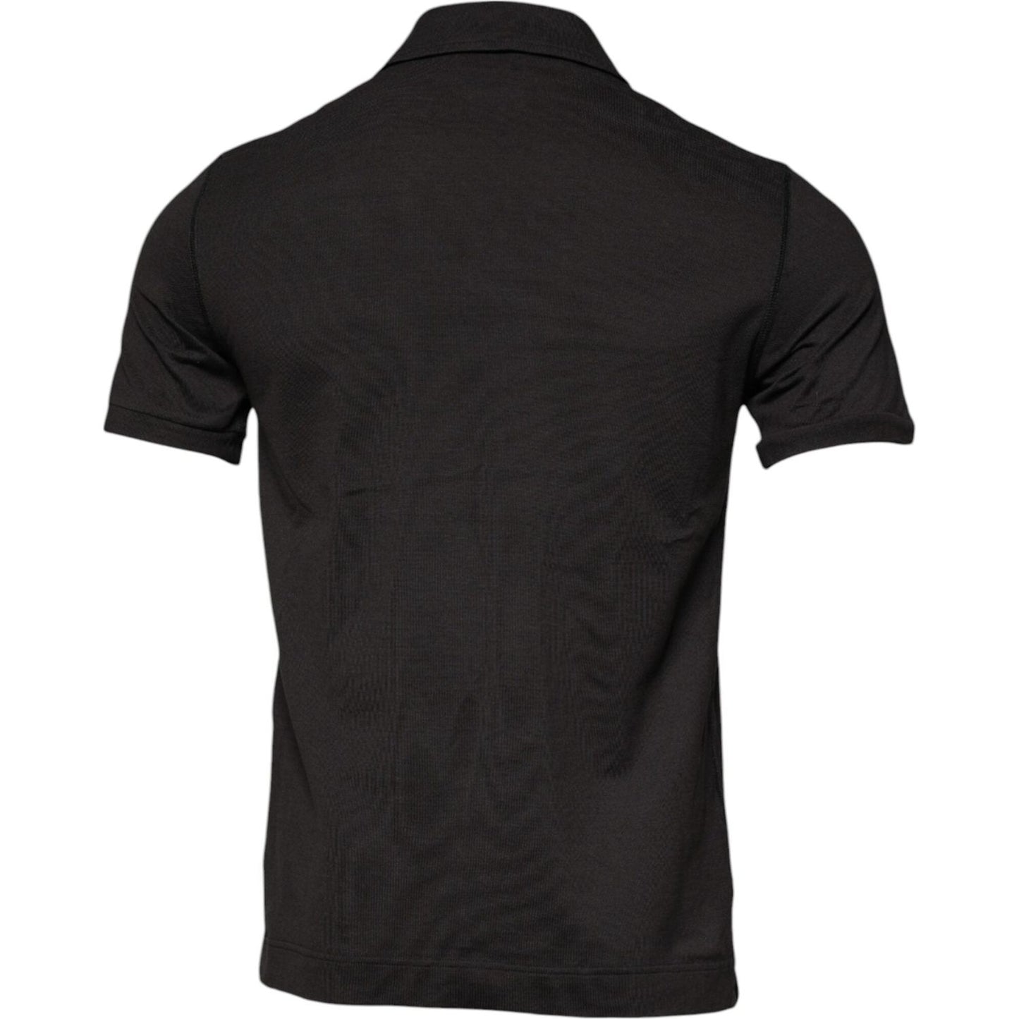 Dolce & Gabbana Dark Gray Collared Short Sleeves Polo T-shirt TSH87666-50