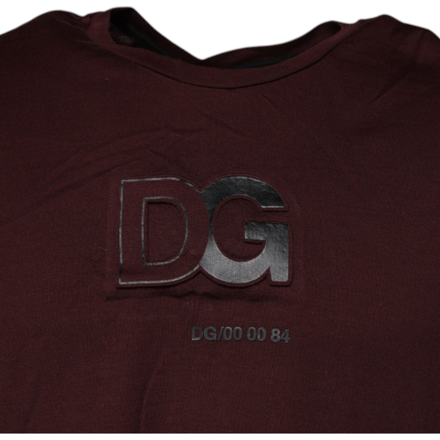 Dolce & Gabbana Brown Logo Print Cotton Crew Neck T-shirt