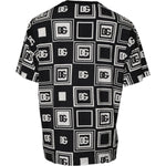Dolce & Gabbana Black Logo Monogram Cotton Crew Neck T-shirt TSH87679-54