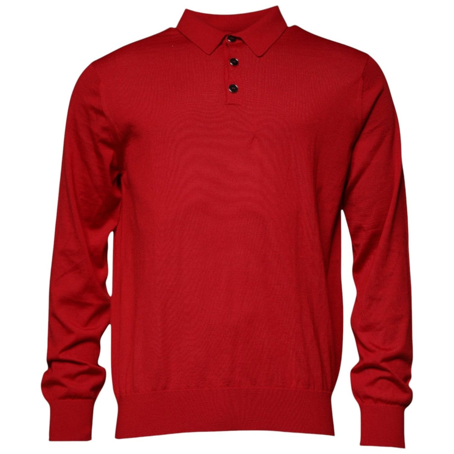 Dolce & Gabbana Red Cashmere Collared Pullover Sweater 1728,67345645728,Clothing,Dolce & Gabbana,IT54 | XL,Material: 100% cashmere,Men,Men - Clothing,Preowned / Defect,Red,Sweaters - Men - Clothing Dolce & Gabbana TSH87715-54