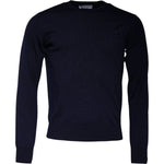 Dolce & Gabbana Blue DG Logo Wool Crew Neck Pullover Sweater
