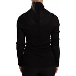 Dolce & Gabbana Black Turtleneck Slim Fit Pullover Sweater 1728,67345645728,Black,Clothing,Dolce & Gabbana,IT48 | XL,Material: 98% Viscose 2% Nylon,Preowned / Defect,Sweaters - Women - Clothing,Women,Women - Clothing Dolce & Gabbana TSH6648-48