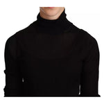 Dolce & Gabbana Black Turtleneck Slim Fit Pullover Sweater 1728,67345645728,Black,Clothing,Dolce & Gabbana,IT48 | XL,Material: 98% Viscose 2% Nylon,Preowned / Defect,Sweaters - Women - Clothing,Women,Women - Clothing Dolce & Gabbana TSH6648-48