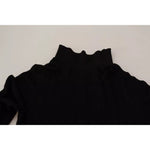 Dolce & Gabbana Black Turtleneck Slim Fit Pullover Sweater 1728,67345645728,Black,Clothing,Dolce & Gabbana,IT48 | XL,Material: 98% Viscose 2% Nylon,Preowned / Defect,Sweaters - Women - Clothing,Women,Women - Clothing Dolce & Gabbana TSH6648-48